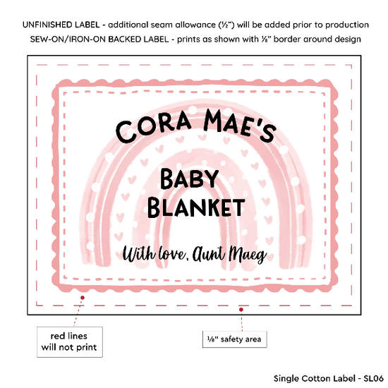PPLR_HIDDEN_PRODUCT Pink Rainbow Baby Label