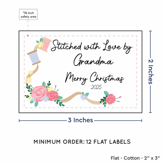 PPLR_HIDDEN_PRODUCT Thread and Flowers (2"x3" Cotton - 12 labels/set)