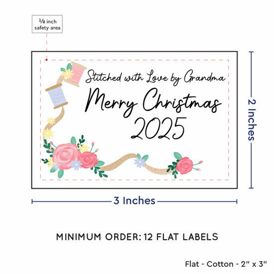 PPLR_HIDDEN_PRODUCT Thread and Flowers (2"x3" Cotton - 12 labels/set)