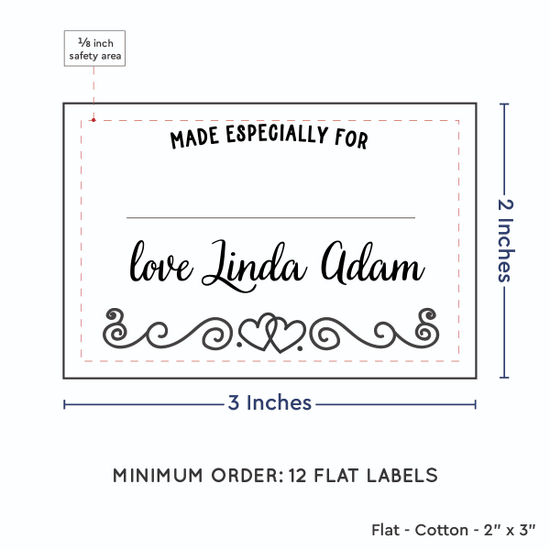 PPLR_HIDDEN_PRODUCT Double heart border with Fill in Blanks (2"x3" Cotton - 12 labels/set)
