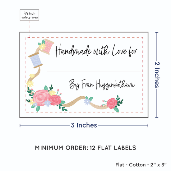 PPLR_HIDDEN_PRODUCT Thread and Flowers with Fill in Blanks (2"x3" Cotton - 12 labels/set)