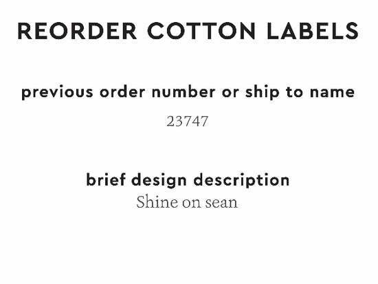 PPLR_HIDDEN_PRODUCT Reorder Previous Label Design - COTTON