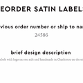 PPLR_HIDDEN_PRODUCT Reorder Previous Label Design - SATIN