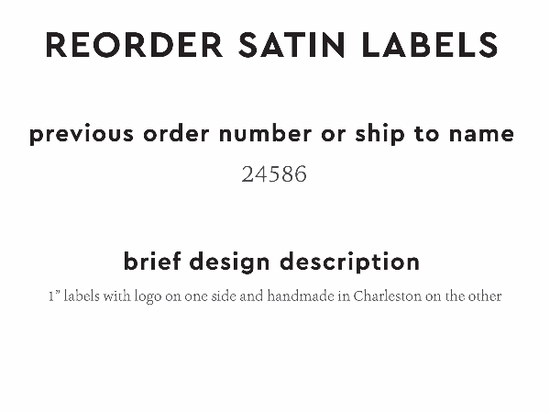 PPLR_HIDDEN_PRODUCT Reorder Previous Label Design - SATIN