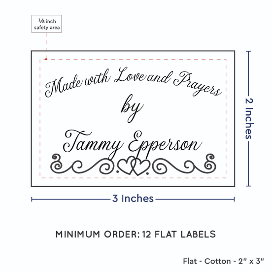 PPLR_HIDDEN_PRODUCT Double Heart Border (2"x3" Cotton - 12 labels/set)