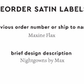 PPLR_HIDDEN_PRODUCT Reorder Previous Label Design - SATIN