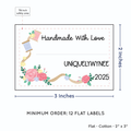 PPLR_HIDDEN_PRODUCT Thread and Flowers with Fill in Blanks (2"x3" Cotton - 12 labels/set)