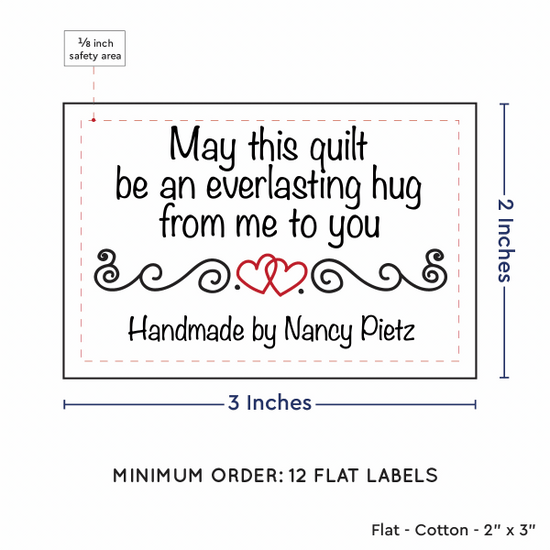 PPLR_HIDDEN_PRODUCT Double Heart Quote (2"x3" Cotton - 12 labels/set)