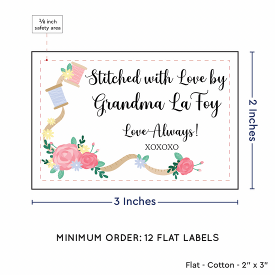 PPLR_HIDDEN_PRODUCT Thread and Flowers (2"x3" Cotton - 12 labels/set)