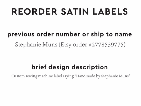 PPLR_HIDDEN_PRODUCT Reorder Previous Label Design - SATIN