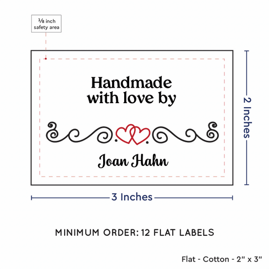 PPLR_HIDDEN_PRODUCT Double Heart Quote (2"x3" Cotton - 12 labels/set)