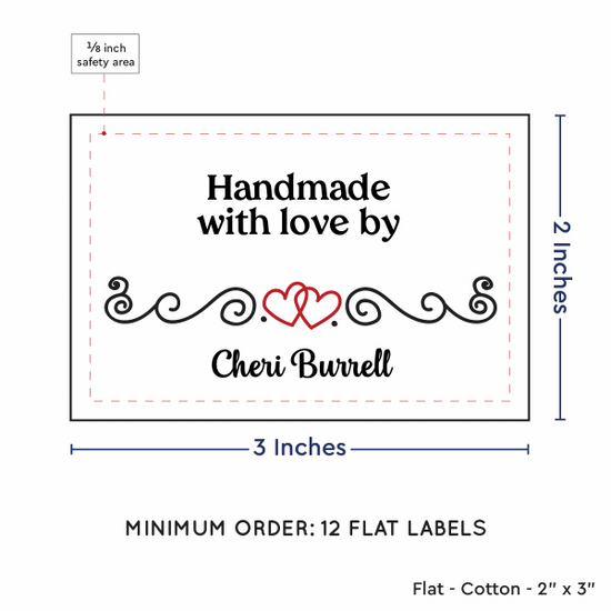 PPLR_HIDDEN_PRODUCT Double Heart Quote (2"x3" Cotton - 12 labels/set)