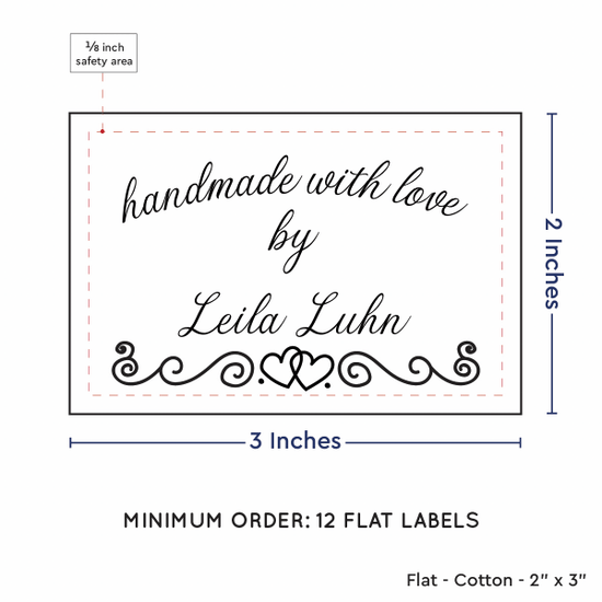 PPLR_HIDDEN_PRODUCT Double Heart Border (2"x3" Cotton - 12 labels/set)