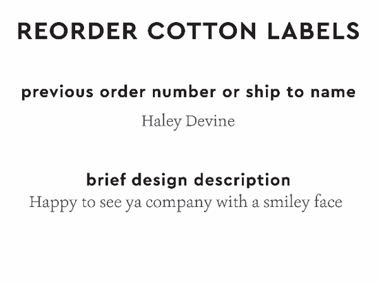 PPLR_HIDDEN_PRODUCT Reorder Previous Label Design - COTTON