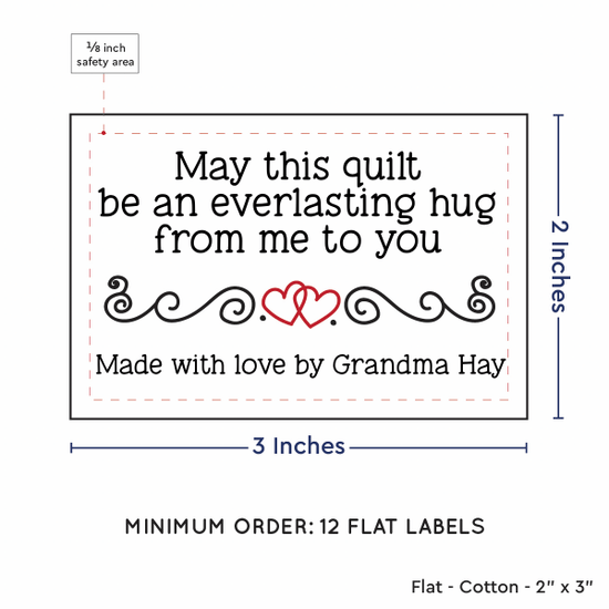 PPLR_HIDDEN_PRODUCT Double Heart Quote (2"x3" Cotton - 12 labels/set)