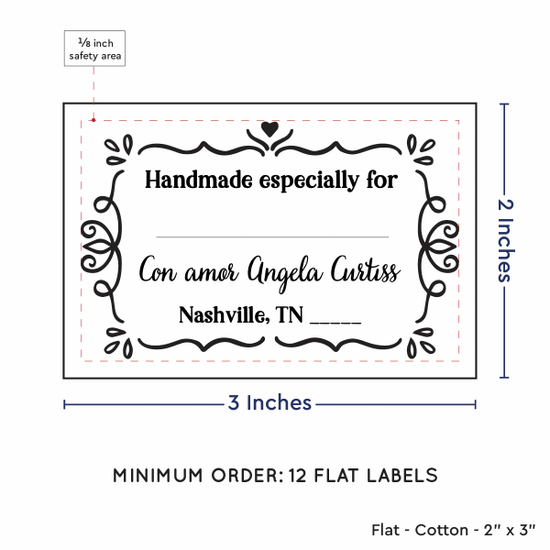 PPLR_HIDDEN_PRODUCT Swirl Accent Border with Fill in Blanks (2"x3" Cotton - 12 labels/set)