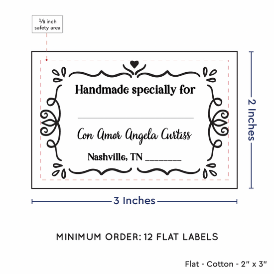 PPLR_HIDDEN_PRODUCT Swirl Accent Border with Fill in Blanks (2"x3" Cotton - 12 labels/set)