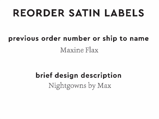 PPLR_HIDDEN_PRODUCT Reorder Previous Label Design - SATIN
