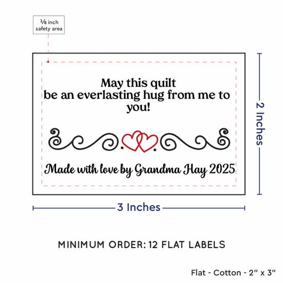 PPLR_HIDDEN_PRODUCT Double Heart Quote (2"x3" Cotton - 12 labels/set)