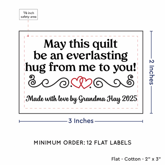 PPLR_HIDDEN_PRODUCT Double Heart Quote (2"x3" Cotton - 12 labels/set)