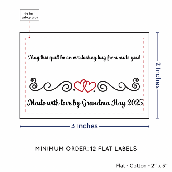 PPLR_HIDDEN_PRODUCT Double Heart Quote (2"x3" Cotton - 12 labels/set)