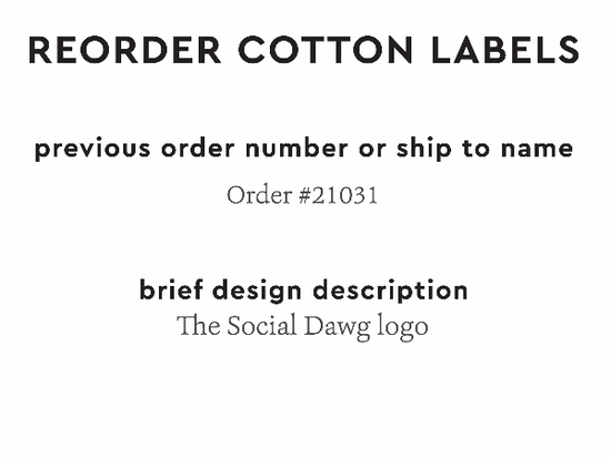 PPLR_HIDDEN_PRODUCT Reorder Previous Label Design - COTTON