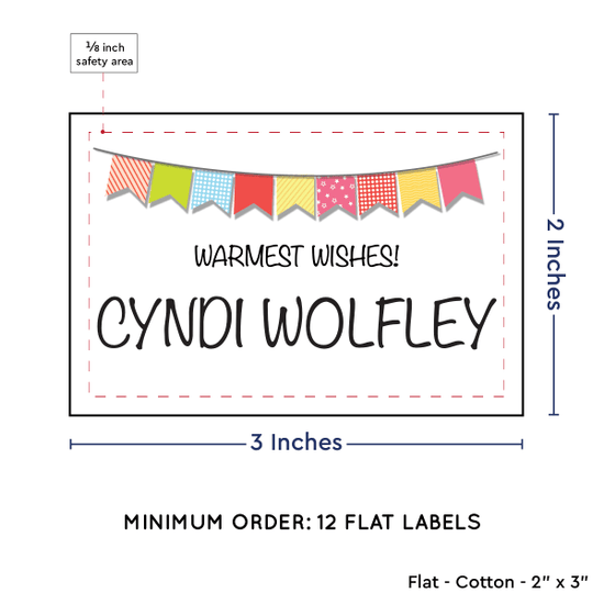 PPLR_HIDDEN_PRODUCT Colorful Banner (2"x3" Cotton - 12 labels/set)