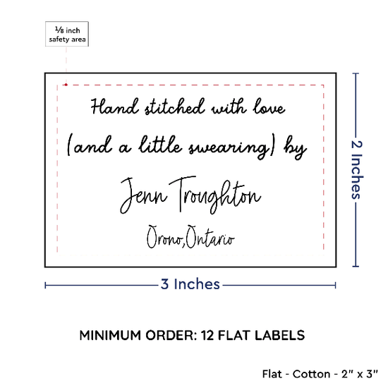 PPLR_HIDDEN_PRODUCT Large Text Only Label (2"x3"-Cotton)