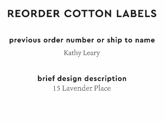 PPLR_HIDDEN_PRODUCT Reorder Previous Label Design - COTTON