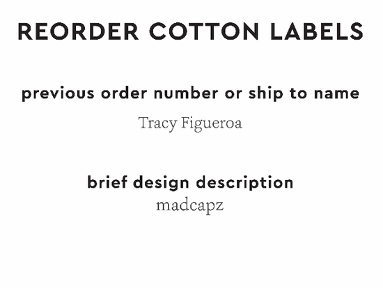 PPLR_HIDDEN_PRODUCT Reorder Previous Label Design - COTTON