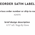 PPLR_HIDDEN_PRODUCT Reorder Previous Label Design - SATIN
