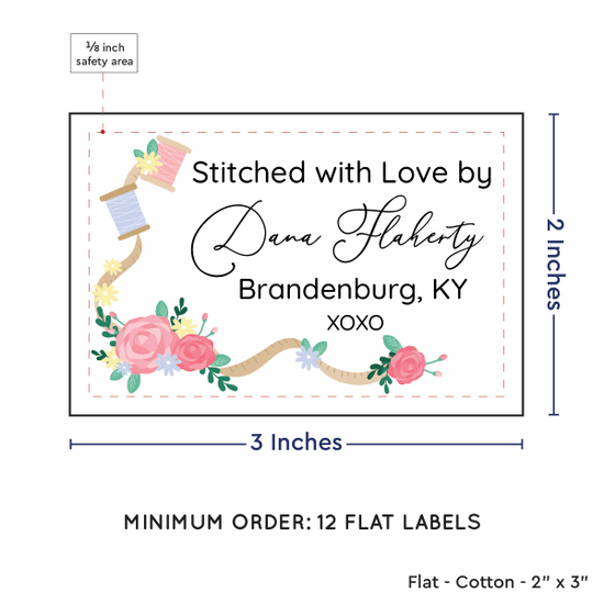 PPLR_HIDDEN_PRODUCT Thread and Flowers (2"x3" Cotton - 12 labels/set)