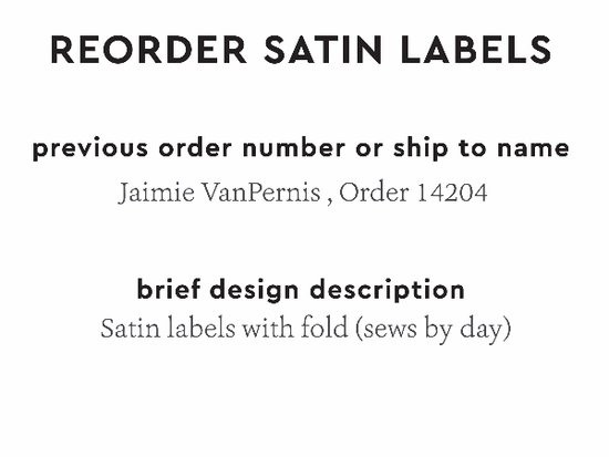 PPLR_HIDDEN_PRODUCT Reorder Previous Label Design - SATIN