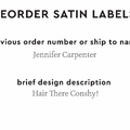 PPLR_HIDDEN_PRODUCT Reorder Previous Label Design - SATIN