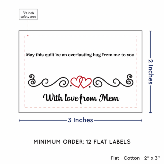 PPLR_HIDDEN_PRODUCT Double Heart Quote (2"x3" Cotton - 12 labels/set)