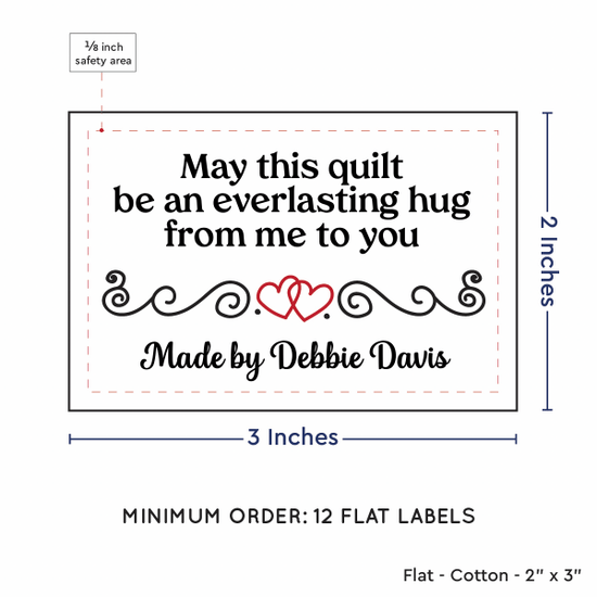PPLR_HIDDEN_PRODUCT Double Heart Quote (2"x3" Cotton - 12 labels/set)