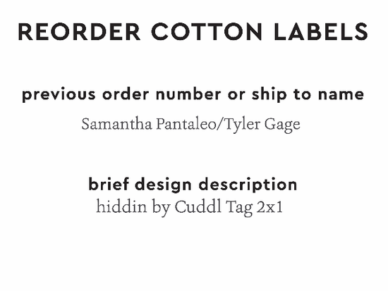 PPLR_HIDDEN_PRODUCT Reorder Previous Label Design - COTTON
