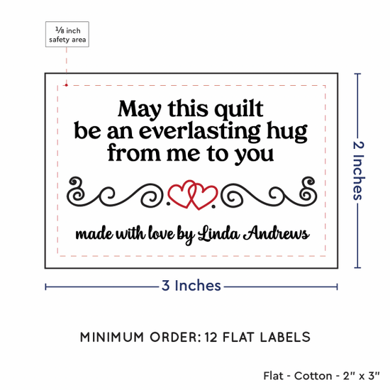 PPLR_HIDDEN_PRODUCT Double Heart Quote (2"x3" Cotton - 12 labels/set)
