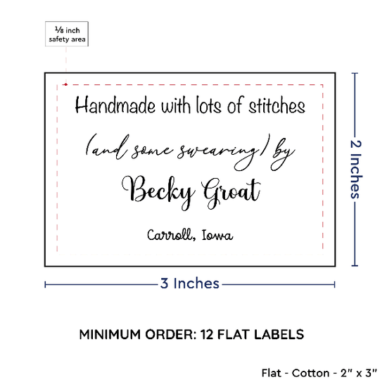 PPLR_HIDDEN_PRODUCT Large Text Only Label (2"x3"-Cotton)