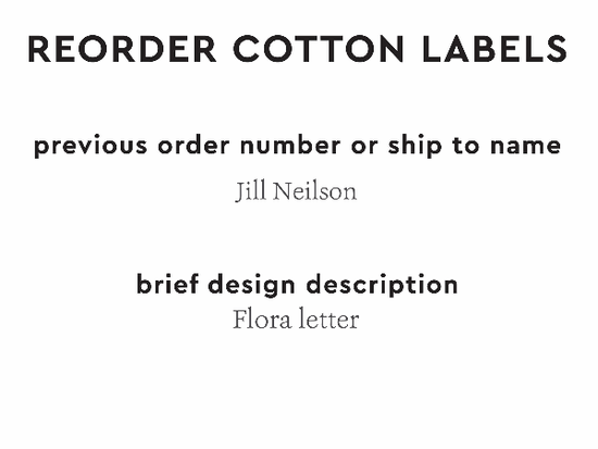 PPLR_HIDDEN_PRODUCT Reorder Previous Label Design - COTTON