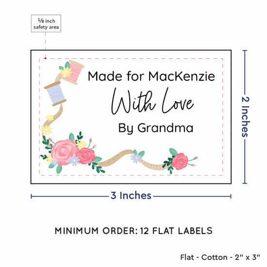 PPLR_HIDDEN_PRODUCT Thread and Flowers (2"x3" Cotton - 12 labels/set)