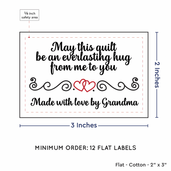 PPLR_HIDDEN_PRODUCT Double Heart Quote (2"x3" Cotton - 12 labels/set)