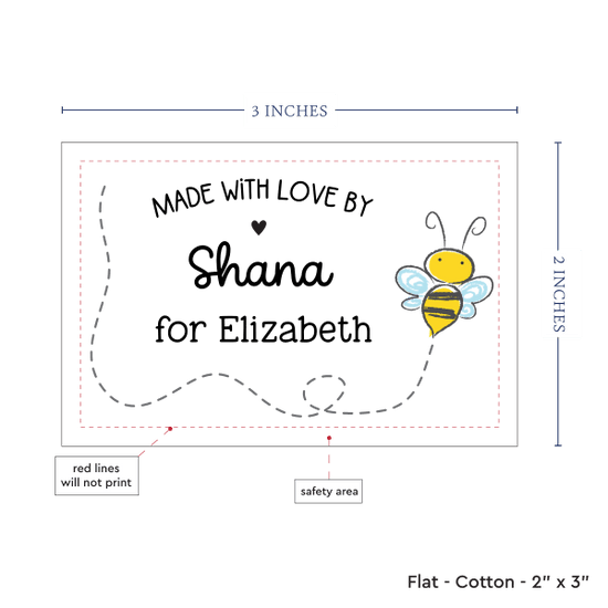 PPLR_HIDDEN_PRODUCT Cute Buzzing Bee (2"x3"-Cotton)