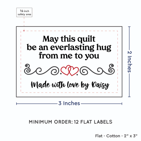 PPLR_HIDDEN_PRODUCT Double Heart Quote (2"x3" Cotton - 12 labels/set)