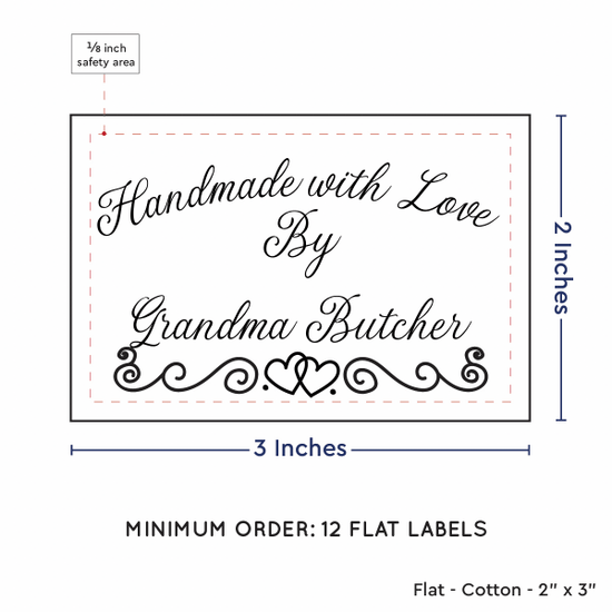 PPLR_HIDDEN_PRODUCT Double Heart Border (2"x3" Cotton - 12 labels/set)