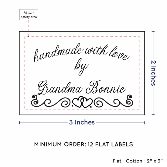 PPLR_HIDDEN_PRODUCT Double Heart Border (2"x3" Cotton - 12 labels/set)