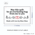 PPLR_HIDDEN_PRODUCT Double Heart Quote (2"x3" Cotton - 12 labels/set)