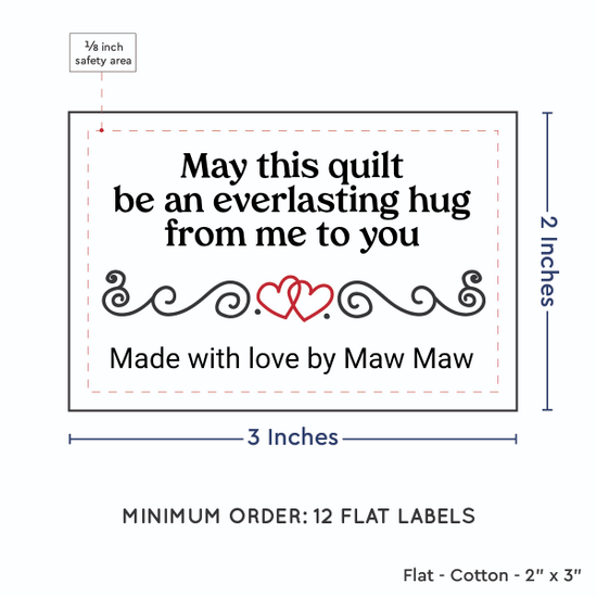 PPLR_HIDDEN_PRODUCT Double Heart Quote (2"x3" Cotton - 12 labels/set)