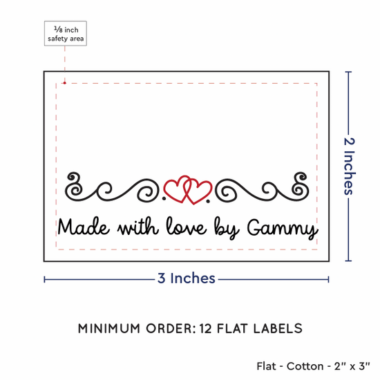 PPLR_HIDDEN_PRODUCT Double Heart Quote (2"x3" Cotton - 12 labels/set)