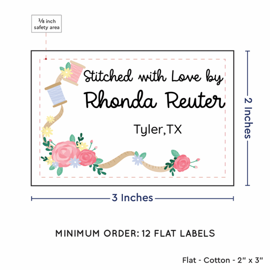 PPLR_HIDDEN_PRODUCT Thread and Flowers (2"x3" Cotton - 12 labels/set)